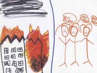 U.S., dibujo infantil, child's drawing, 911