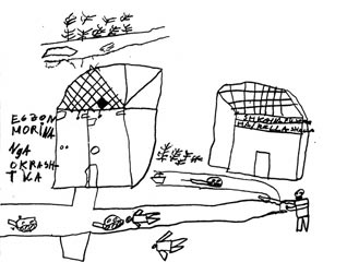 Kosovo, dibujo infantil, child's drawing, genocide